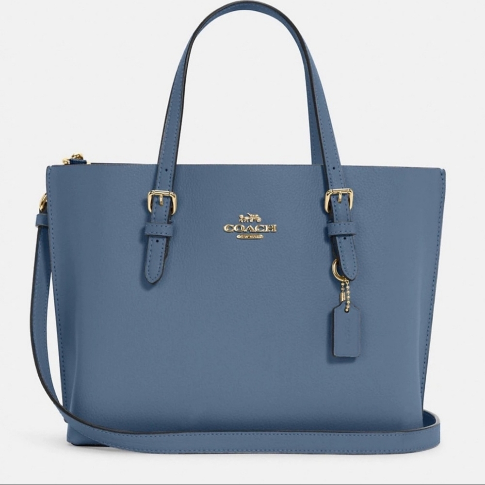 Coach Mollie Tote 25 Indigo Blue NWT